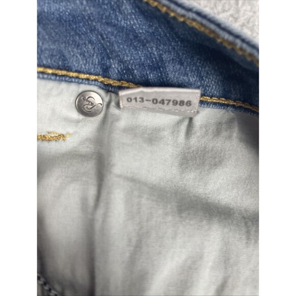 Paige Jean Shorts Womens 28 (30x3) Blue Distressed Cut Off Fray Hem Medium Wash - Picture 8 of 8